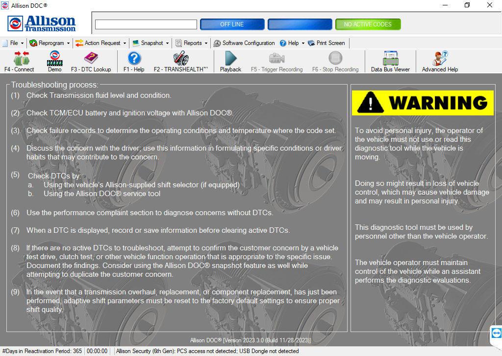 Allison DOC 2024 – Diagnostic Software for Transmissions