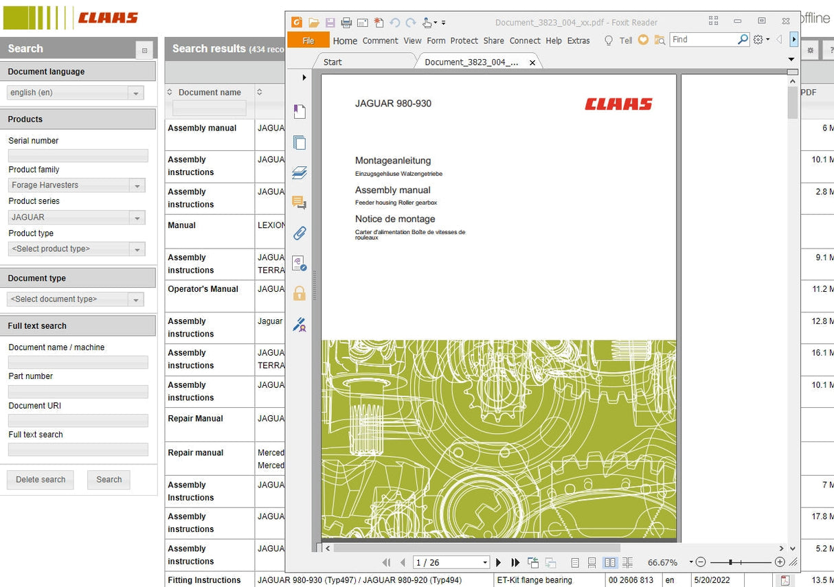 Claas WebTIC  Service Information