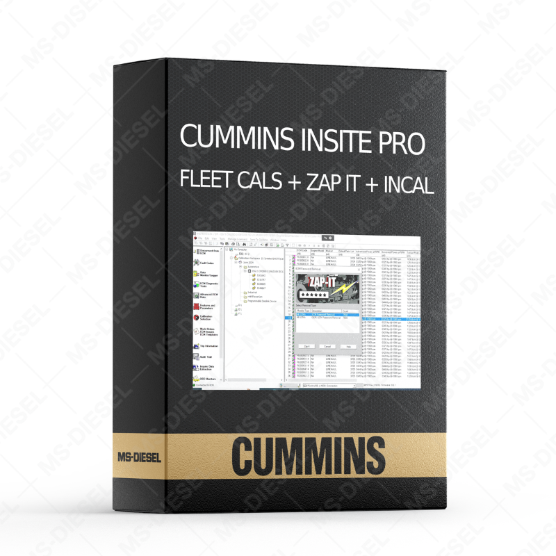 Cummins Insite 9.3 PRO + Fleet Cals + Zap It + Incal Online 2025