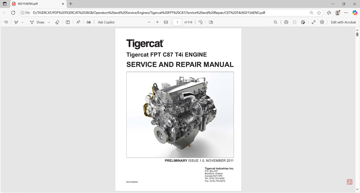 Tigercat Machine 38GB PDF 2021 Service Manual & Operator’s Manual PDF – Complete Set