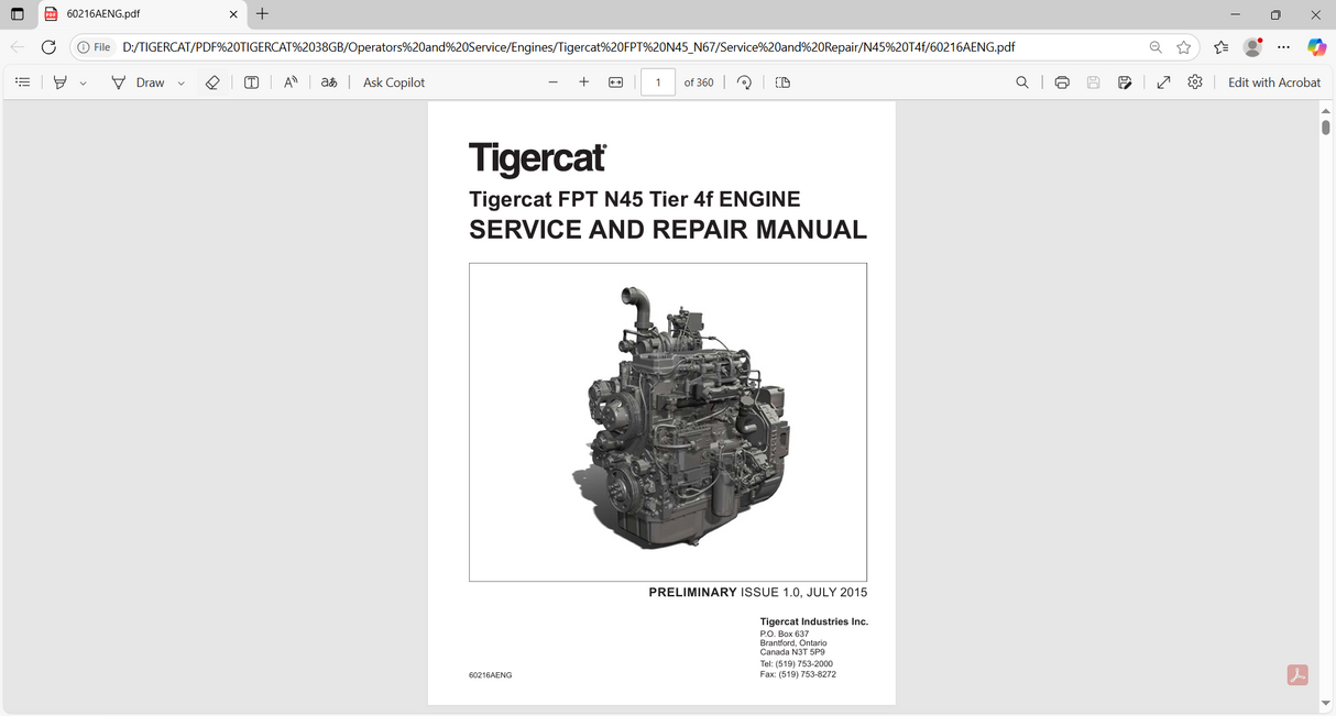 Tigercat Machine 38GB PDF 2021 Service Manual & Operator’s Manual PDF – Complete Set