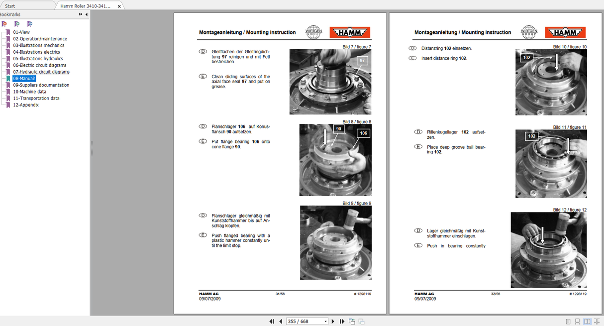 Wirtgen Hamm 2.68 GB Service Training, Operating Parts Manual & Schematic [DOWNLOAD]