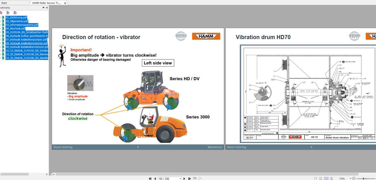 Wirtgen Hamm 2.68 GB Service Training, Operating Parts Manual & Schematic [DOWNLOAD]